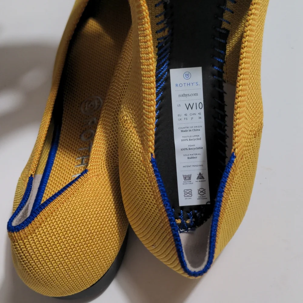 ROTHY'S THE POINT MARIGOLD WOMEN'S FLAT SHOE - Picture 9 of 15